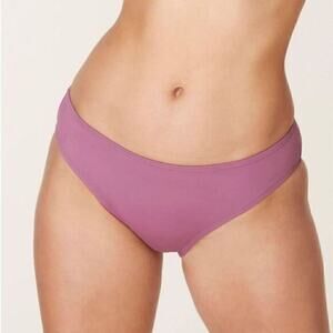 Andie The Bikini Bottom Stretch Swim Brief Cactus Flower Mauve Purple NWT XL